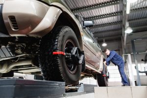Wheel alignment services at Scotts Auto