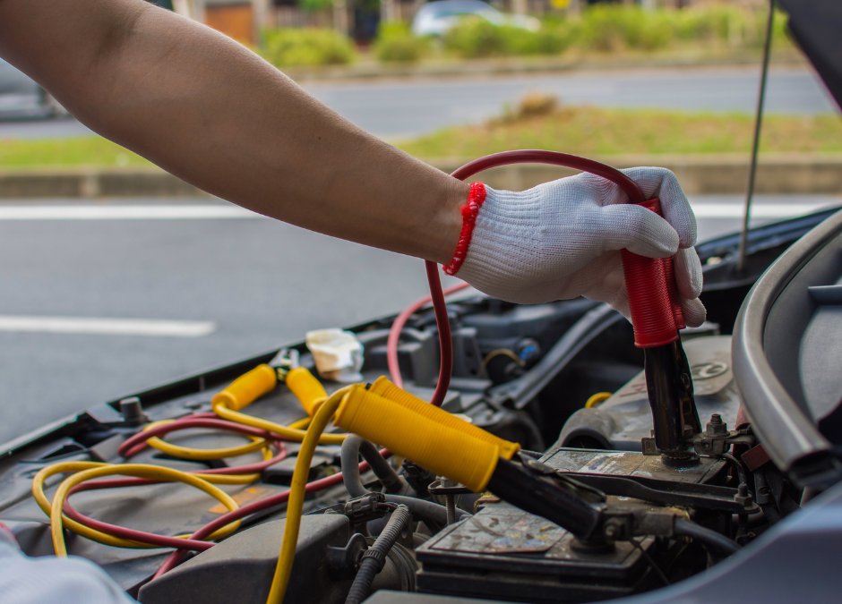 Jumpstarting a car