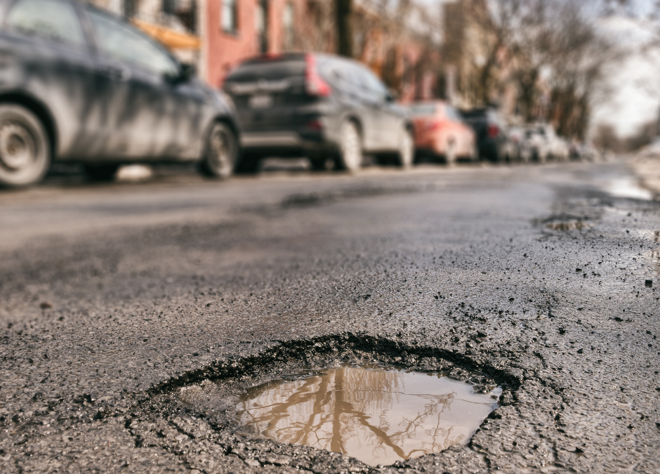 Dangerous pothole for cars